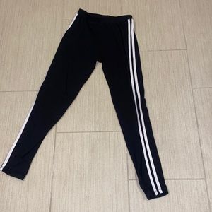 Indero black & white striped leggings size XS